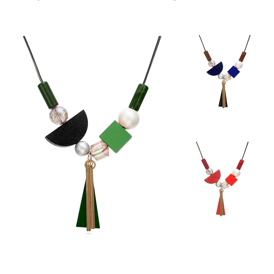 Match-Right Necklaces & Pendants Women/Statement/Beads/Vintage/Lady/Long/Wood Necklace Pendant for Women Fashion Jewelry NR158 - Image 2