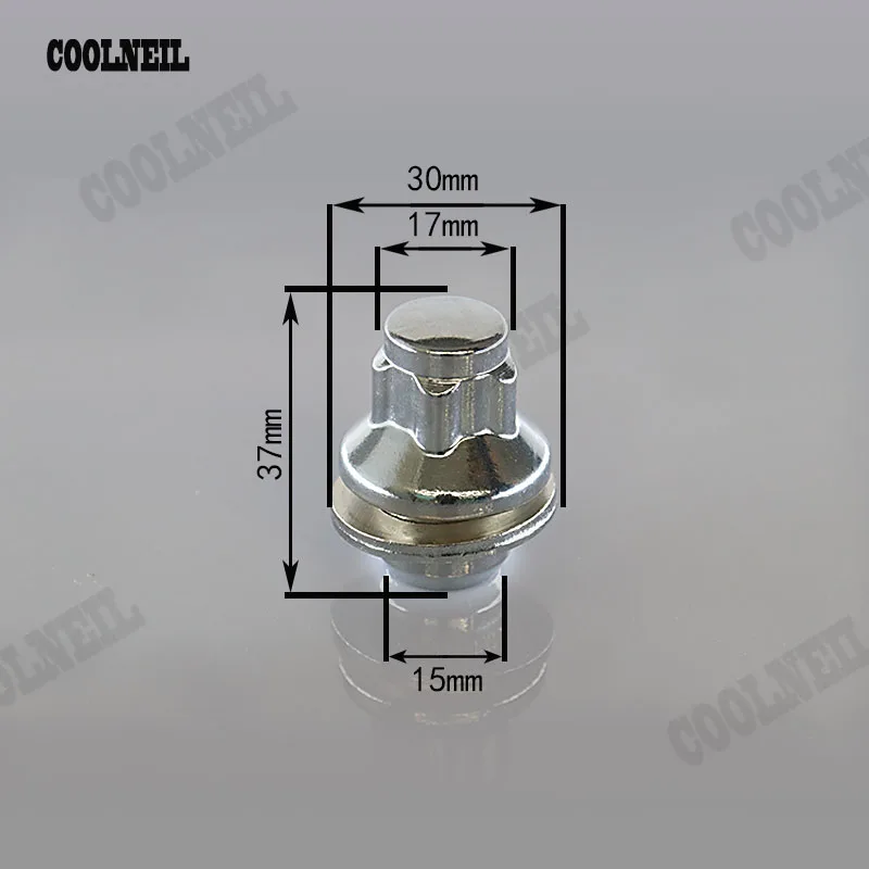 4 шт. хромированный наконечник колесная гайка замки+ 1 рукав 12x1,5 мм для Toyota