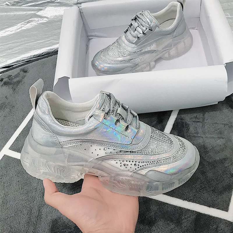 Craysta/Обувь для женщин Bling zapatos de mujer Коренастый спортивная обувь на платформе chaussures femme дамы footware сетки лоскутное дышащая