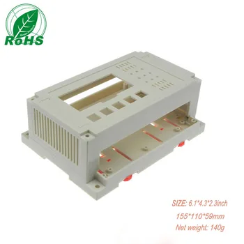 

Plastic electronic enclosures din rail box for laser transmitter and receiver enclosure 155*110*59mm 6.10*4.33*2.32inch