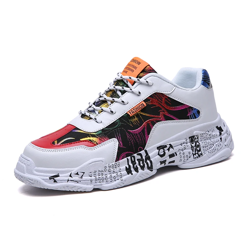 

Men's increased running shoes Flower cloth Clunky Sneak breathable casual sports sneakers non-slip outdoor fitness walking shoes