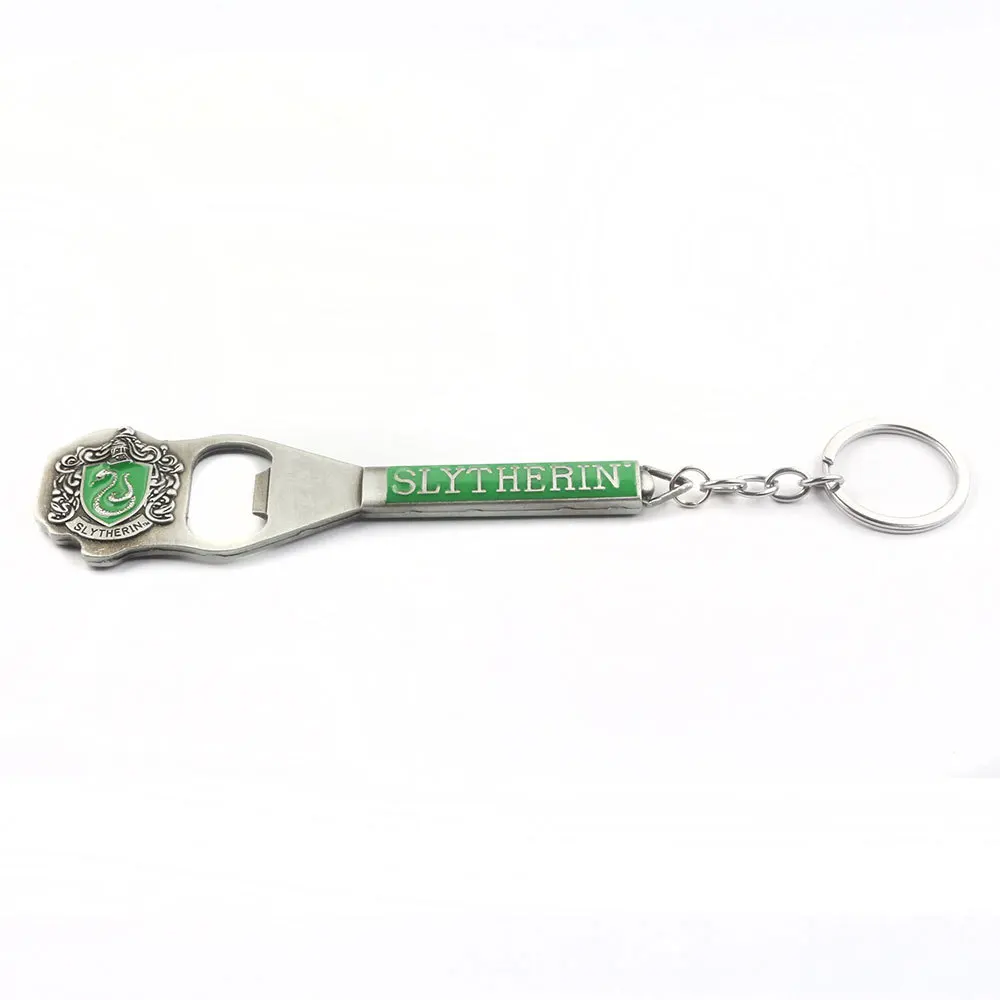 HP Potter Key Chain Beer Bottle Opener Gryffindor Slytheriny Metal Keyring Portable Toy Figures For Gifts