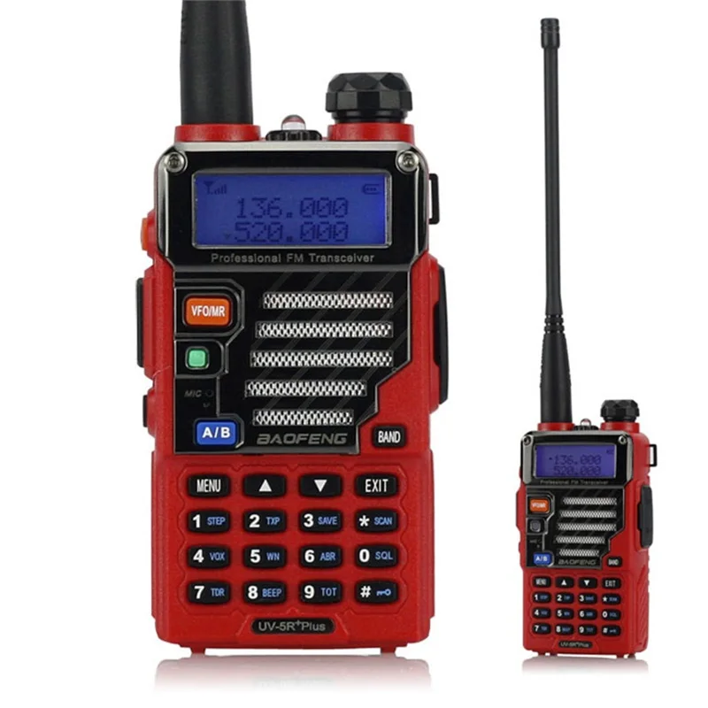 Baofeng UV-5R Plus двухдиапазонный двухсторонний радиоприемник Ham Walkie Talkie Pofung 5 Вт 128CH UHF VHF FM VOX двойной дисплей