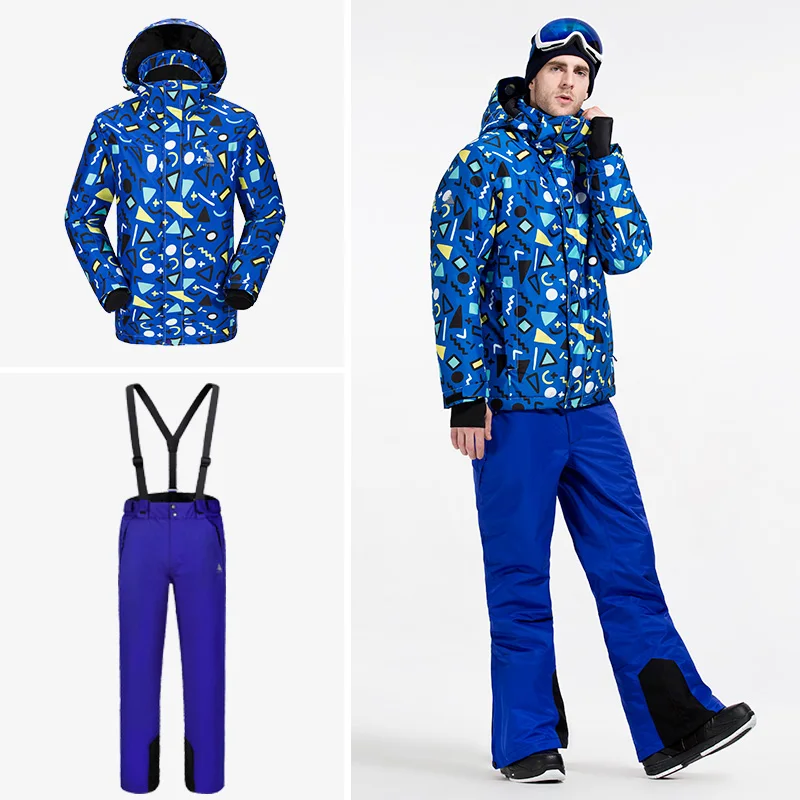 ناقلات العلامة التجارية بدلة تزلج الرجال الشتاء الدافئ يندبروف ماء التزلج جاكيت وسروال السراويل في الهواء الطلق الثلوج على الجليد مجموعة ...