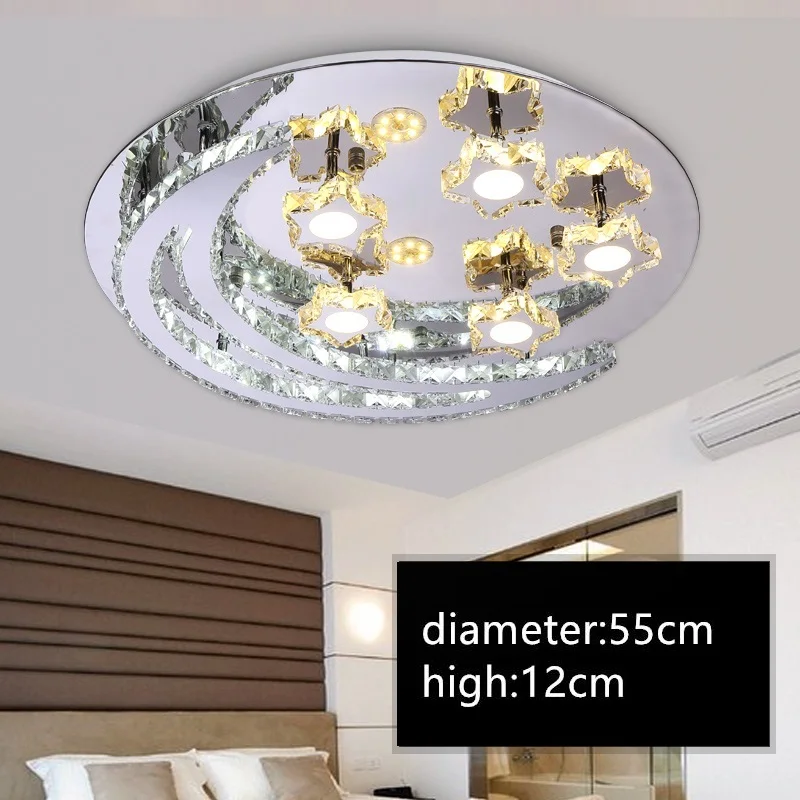 

IWHD Modern ceiling Light Fixtures K9 Crystal Ceiling Lamps Bedroom Plafon LED Living Room Lampara Techo Stainless Steel Lustre