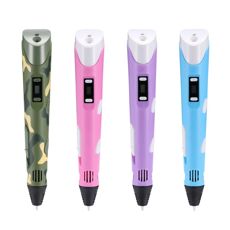 Продажа YEMELYA V2S креативная 3D Ручка для печати со светодиодным дисплеем diy принтер игрушки для рисования Развивающие игрушки для детей подарок на ден...