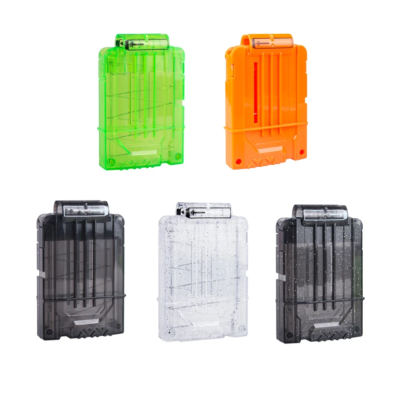 

6 Reload Clip Round Darts Replacement Plastic Magazines Toy Gun Soft Bullet Clip Colors For Nerf Children Gifts Toys
