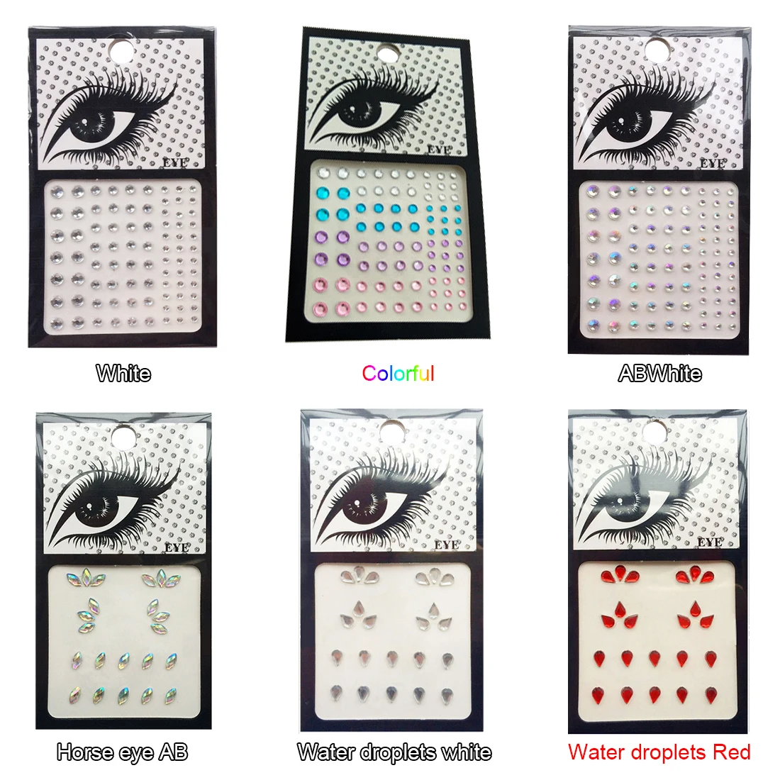 1pcs Glitter Tattoo 3D Sticker Diamond Makeup Eyeliner Eyeshadow Face Jewel Eyes Crystal Makeup Eyes Sticker