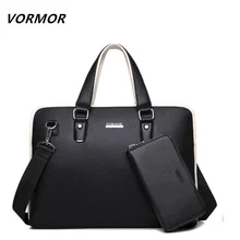 VORMOR PU Leather bag Business Men bags Laptop Tote Briefcases Crossbody bags Shoulder Handbag Men s