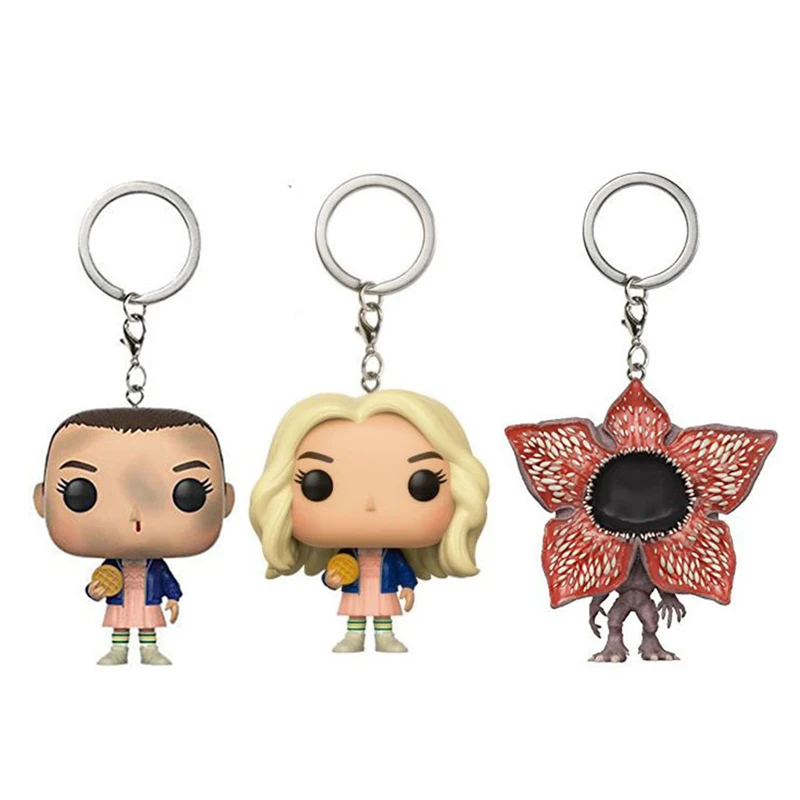 

Anime Gift Toy Keychain Stranger Things Theme figures Toys Action Figure Collectible Model Vinyl Dolls Keyring Children Gift