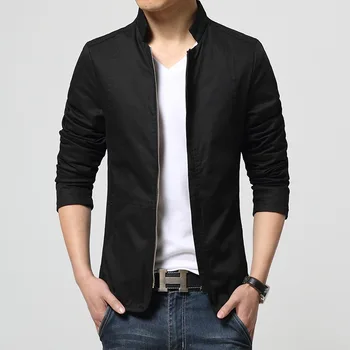 

Korean Men's Cotton Jacket Casual Coat Stand Collar Slim Jackets mens jacket chamarras para hombre chamarras para hombre