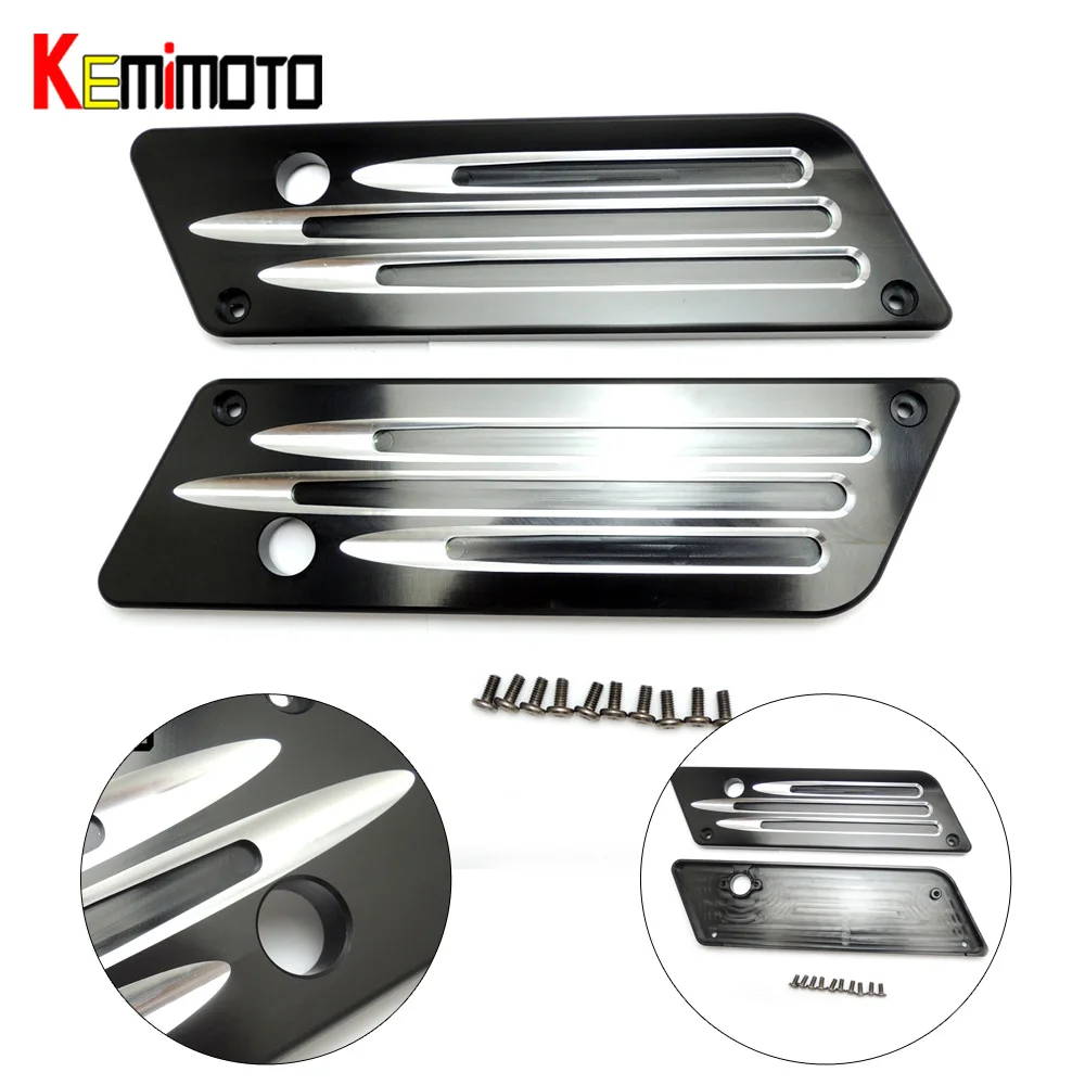 

For Harley Touring CNC Hard Saddle Bag Saddlebag Latch Cover Tour Street Electra Glide Road King FLT FLH FLHTC 1993-2013