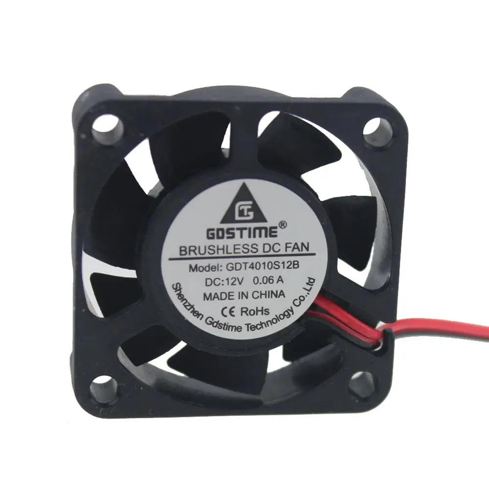 Gdstime 20 Pieces 40x40x10mm 12V Small Micro Axial Flow 4cm Brushless DC Cooling Fan 40mm x 10mm