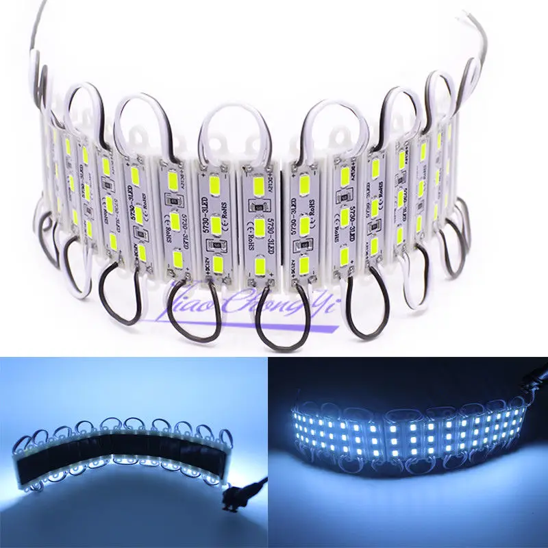 

20pcs 5630 3LED Modules Cool white 8000-10000K Mini Type Module Waterproof DC12V