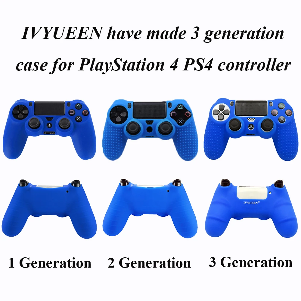 IVYUEEN Противоскользящий силиконовый чехол для sony playstation Dualshock 4 PS4 Pro тонкий чехол для контроллера с захватами для большого пальца