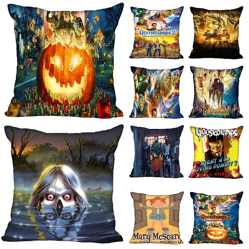 

Custom Goosebumps Pillow Case Square Pillowcases zipper Throw Pillowcase Square Pillow Cover Custom Gift 40x40cm