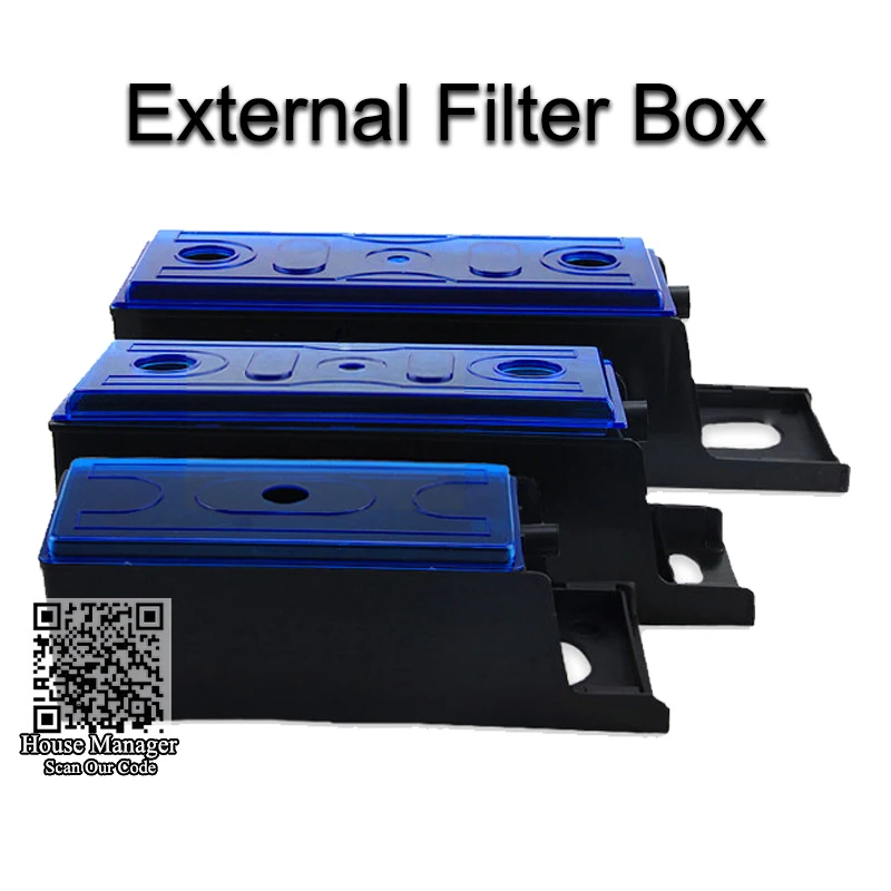 External Filter Box for Aquarium pump, Adjustable length filtering