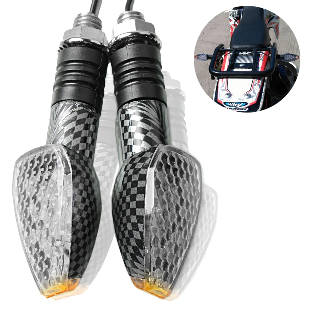 

Motorcycle LED Turn Signal Indicators Light Motorbike Amber Light Lamp For Honda XL600 LMF CBF1000/A VT 750s VTX1300 NSR250