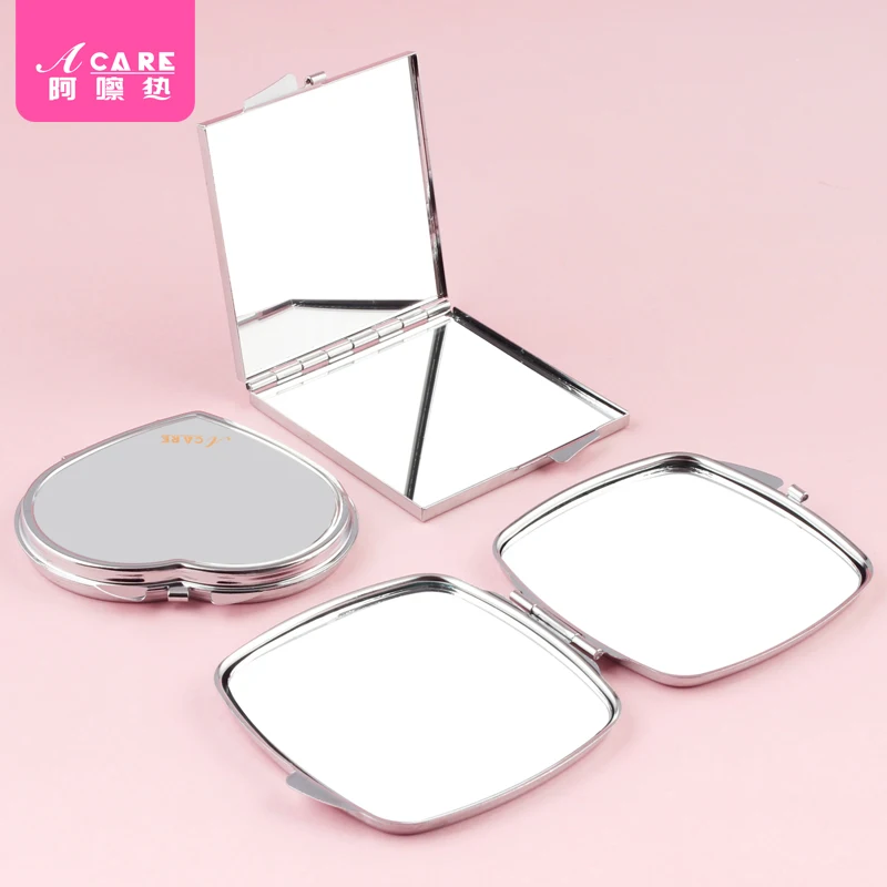 

Acare 1pc Pocket Mirror Portable Double Sided Magnifying Folding Makeup Stainless Steel Frame Compact Cosmetic Mini Purse Mirror
