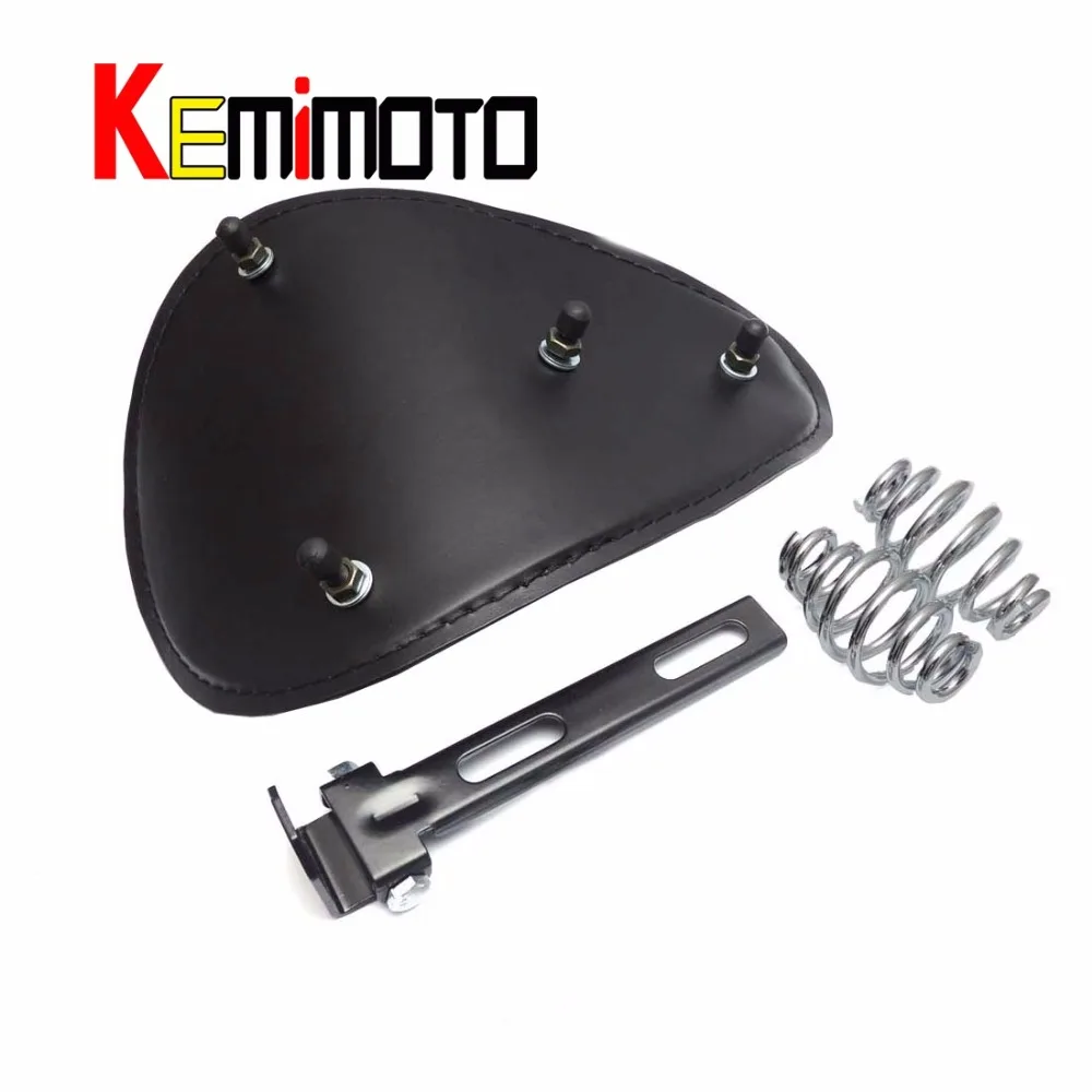 

For parts 3" Leather Motorcycle Sportster Chopper Bobber Custom SOLO Spring Bracket Seat