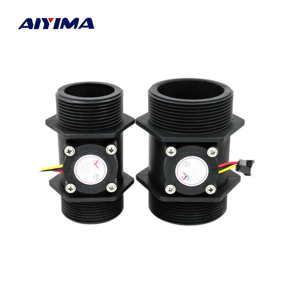 

AIYIMA DN40/50 G1.5/2 Inch Water Flow Sensor Turbine Flowmeter Hall Flow Meter Flow Rate Control Industrial Flowmeter