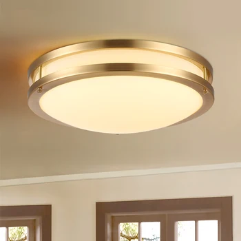 

All-copper Led panel Ceiling Lamp for home office daily lighting led round ceiling light fixtures for bedroom Balcony Hallway