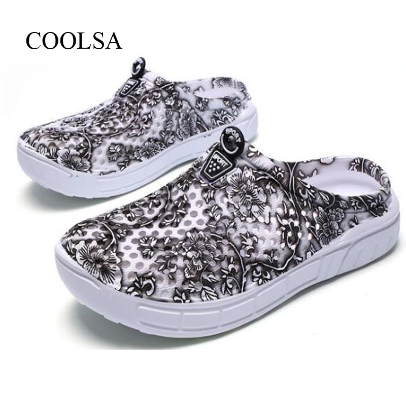 

COOLSA Women's Candy Color Hole Slippers Female Summer New Home Non-slip Slippers Outdoor Leisure Beach Flip Flops Large Size 10