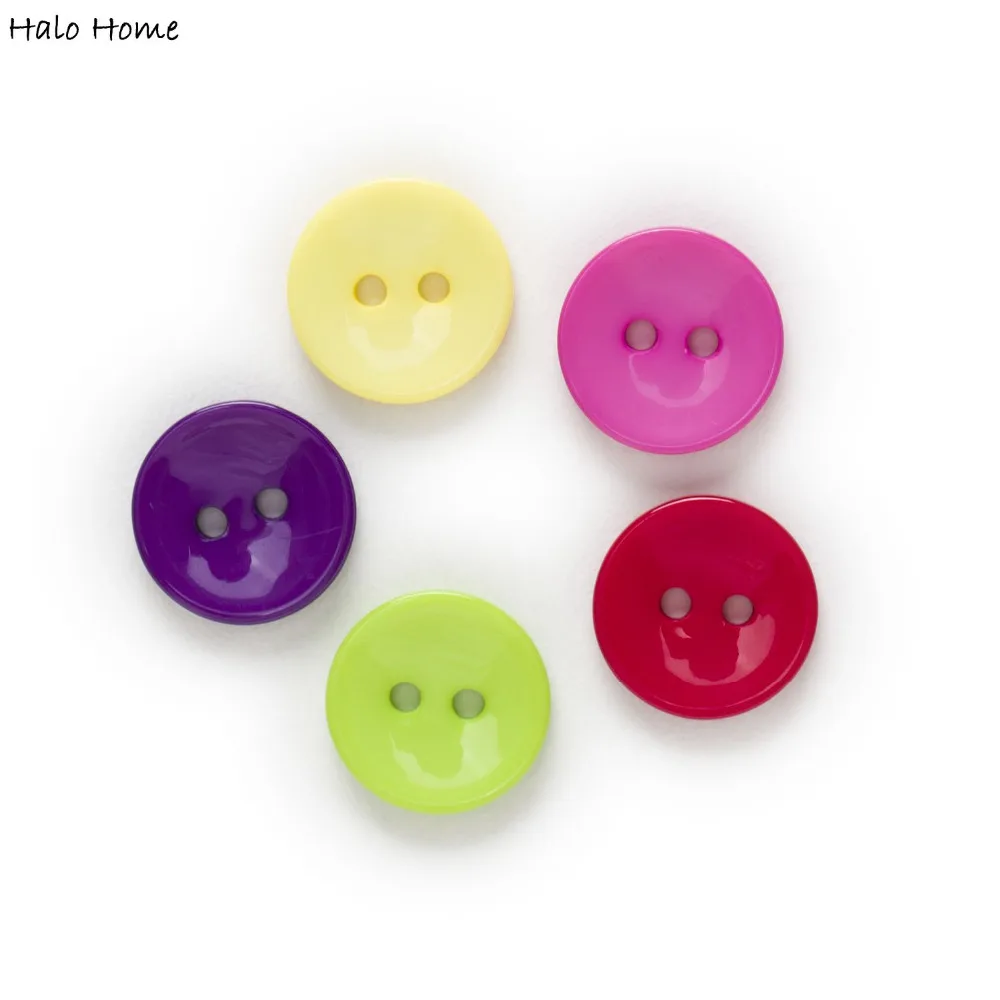 

30/50pcs 2 Hole Round Resin Multicolour Buttons Sewing Scrapbooking Handwork Clothing Gift Home Decor Card Making DIY 15mm