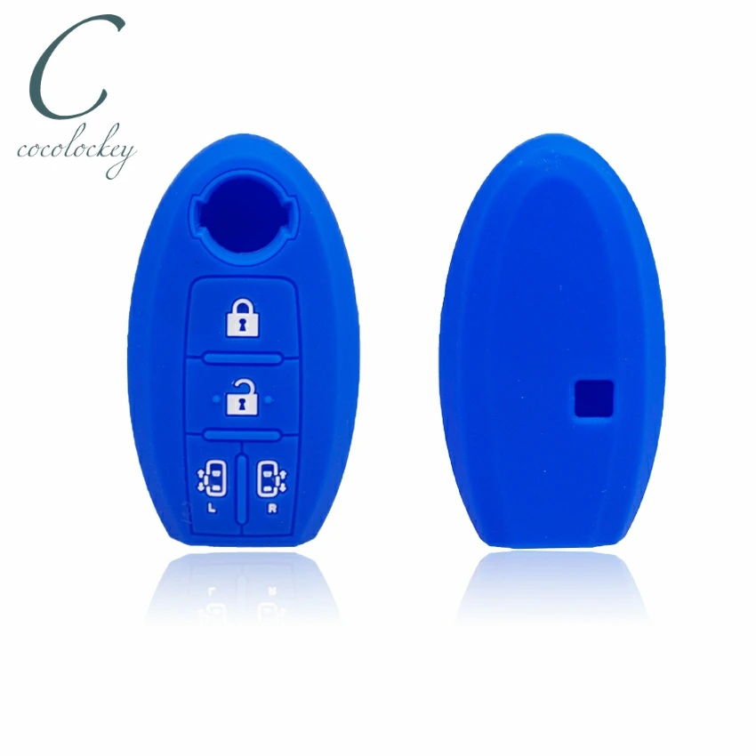 Cocolockey автомобильный чехол для ключей силиконовый nissan jdm e51 elgrand Smart Key 4 кнопки 2005 2011