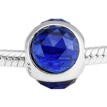 Подходит Pandora Браслеты Сияющий капелька серебряные бусины 925 пробы серебряные подвески DIY Ювелирные изделия натуральный камень Perlas BerloQue