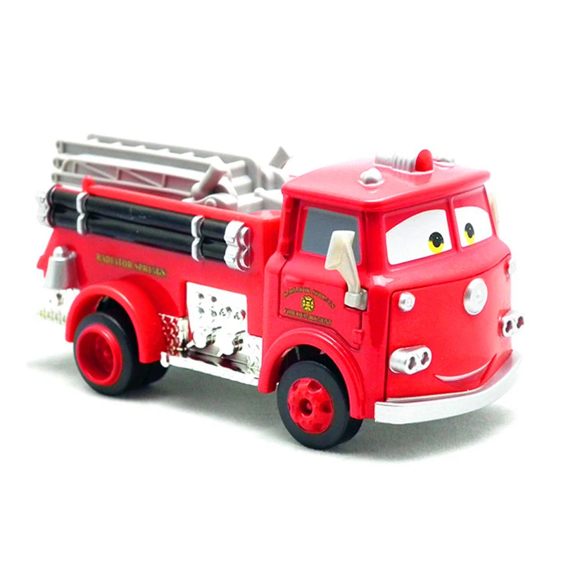 Disney Pixar voitures rouge camion de secours voiture modèle 1:55 pompier métal moulé sous pression voiture dessin animé film cadeau d'anniversaire pour les enfants
