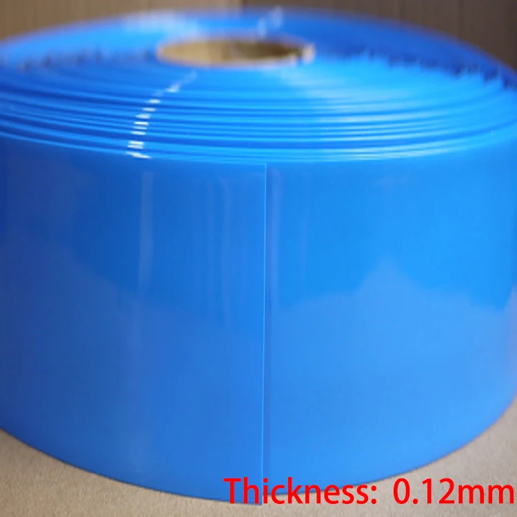 1 м синий 0,12 мм 0,2 мм Thickness195mm ширина 125 мм Диаметр Ремонтный комплект батарей изоляции защиты ПВХ термоусадочная трубка усадочная трубка - Цвет: Thickness