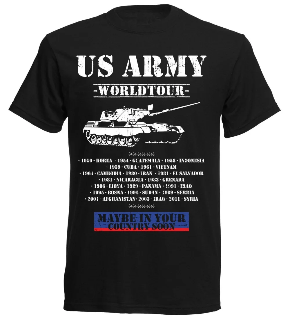 Футболка с принтом Usa Army Worldtour против Homme 2019 новая мужская одежда из хлопка