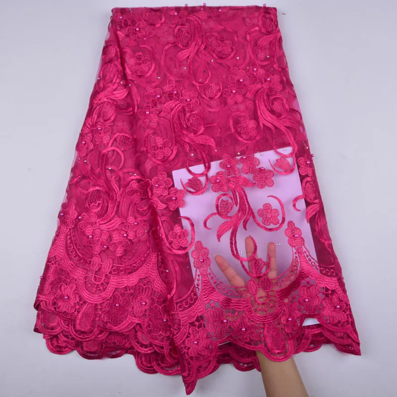

2018 Latest French Nigerian Laces Fabrics High Quality Tulle African Laces Fabric For Wedding Dress A1278