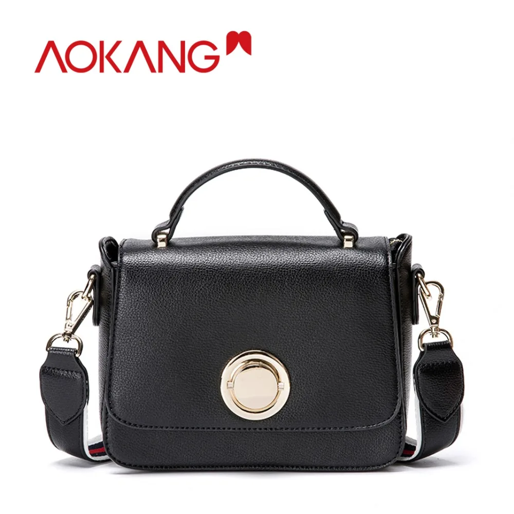 AOKANG hot sale ladies bags new design split leather handbags, solid grey woman dress handbags ...