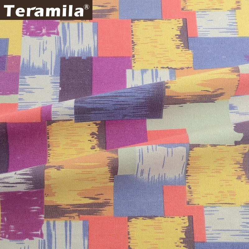 Хлопок teramila Лен Анкара ткань красочная Ткань для шитья Tissu DIY скатерть ручной работы подушка сумка занавеска Подушка холст ткань