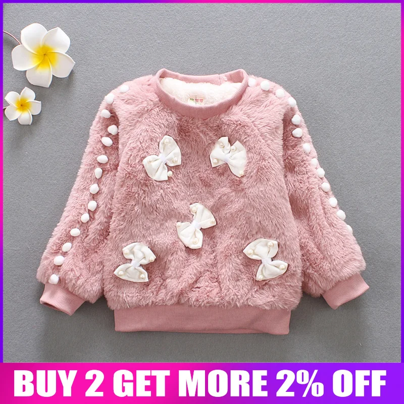 BibiCola girls winter sweater girl long sleeve clothes kids winter
