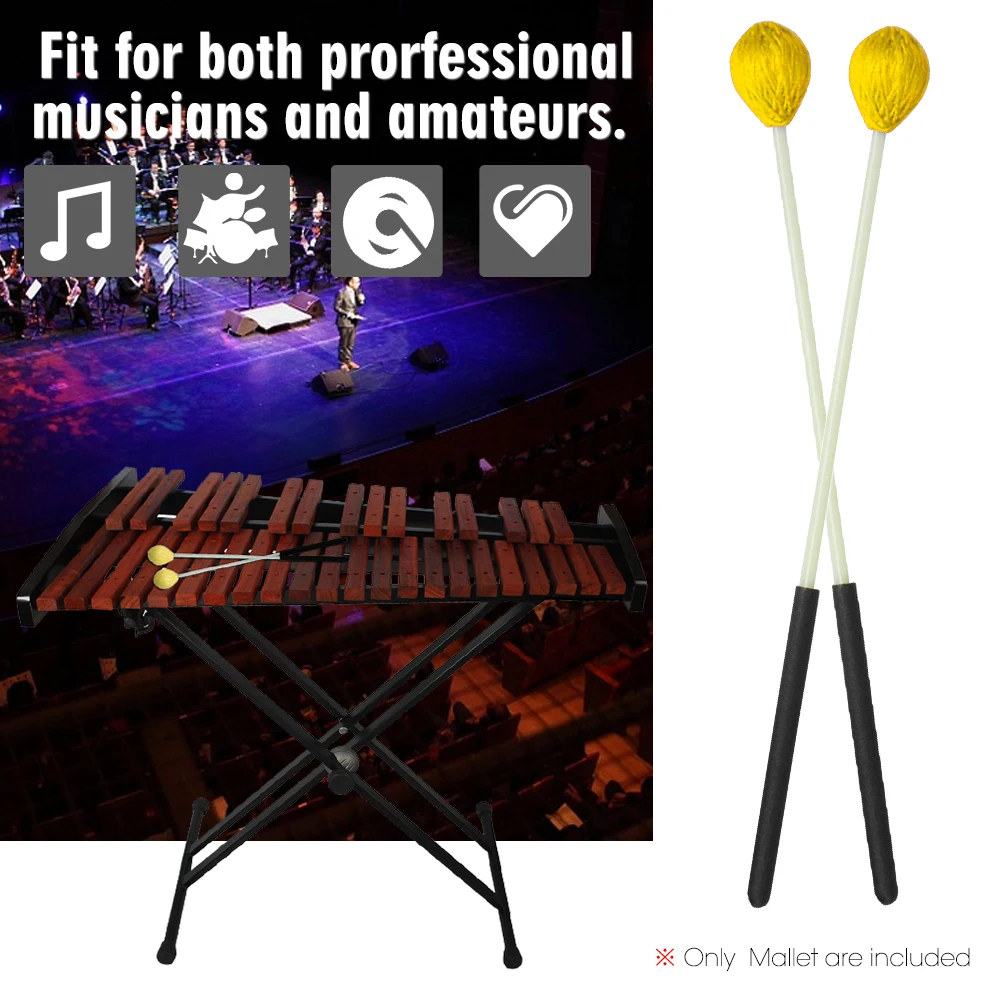 Первичная палочка Marimba Mallets ксилофон Glockensplel молоток с ручкой из стекловолокна ударные инструменты аксессуары для любителей