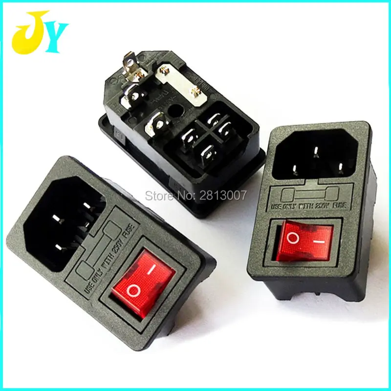 

10 шт., встроенный выключатель питания, стандарт IEC 320 C14, 10 А, 250 В