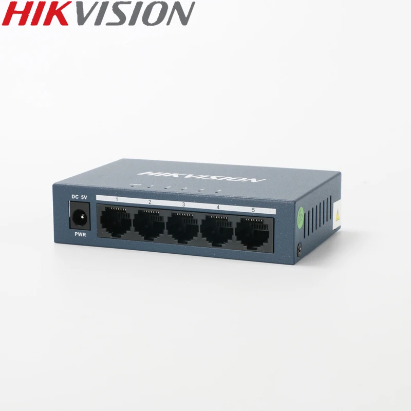 Неуправляемый-коммутатор-hikvision-ds-3e0105-e-5-портов-10-100-Мбит-с-адаптивный-металлический-материал-для-4-канальных-nvr-и-ip-камер-видеонаблюдения