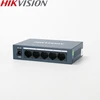 Hikvision-interruptor DS-3E0105-E no gestionado, interruptor de 5 puertos, 10/100 Mbps, Material metálico adaptable para cámaras IP NVR y CCTV de 4 canales ► Foto 1/3