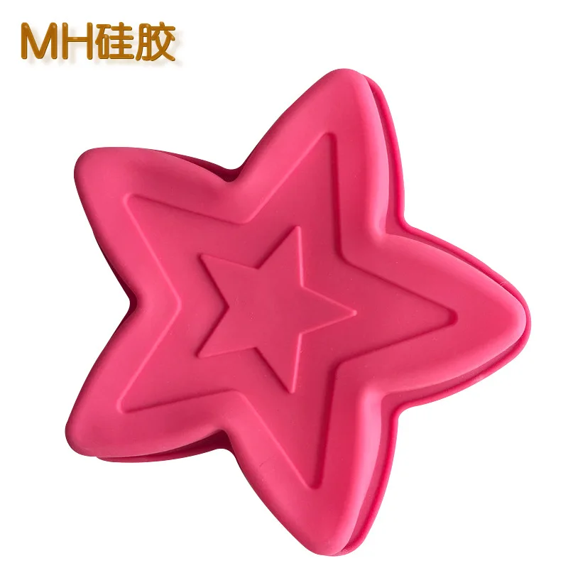 

Large single Pentagram silicone cake mold kitchen roasting tool handmade DIY star cake mold