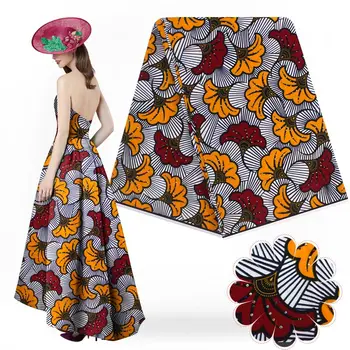 

Latest desing cotton wax with stone for african wedding fabric H16010715