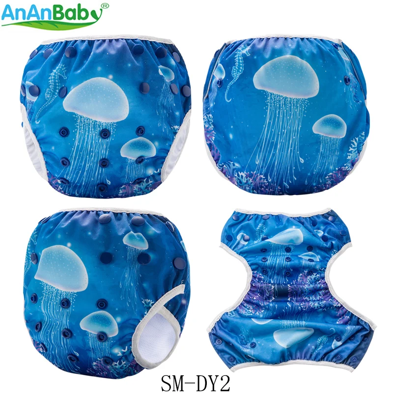New Arrival!2018 Ananbaby Prints Swim Diaper Reusable Swimming Nappy Suitable 5-12KG | Мать и ребенок
