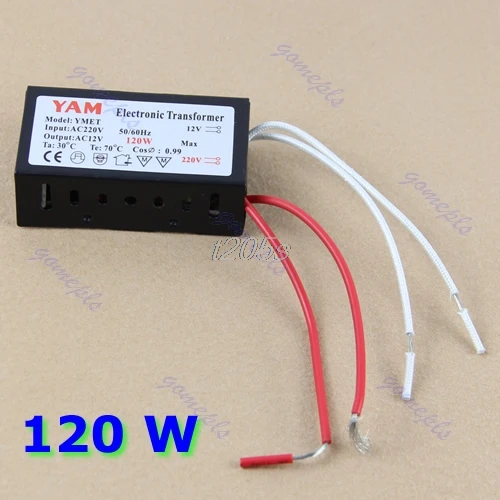 

120W 220V Halogen Light LED Driver Power Supply Converter Electronic Transformer T25 Drop ship