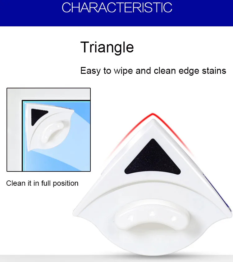 Щетка для очистки окон Двухсторонняя щетка для очистки стекла Магнитная Бытовая чистящая щетка для чистки поверхности стеклоочистителя дропшиппинг