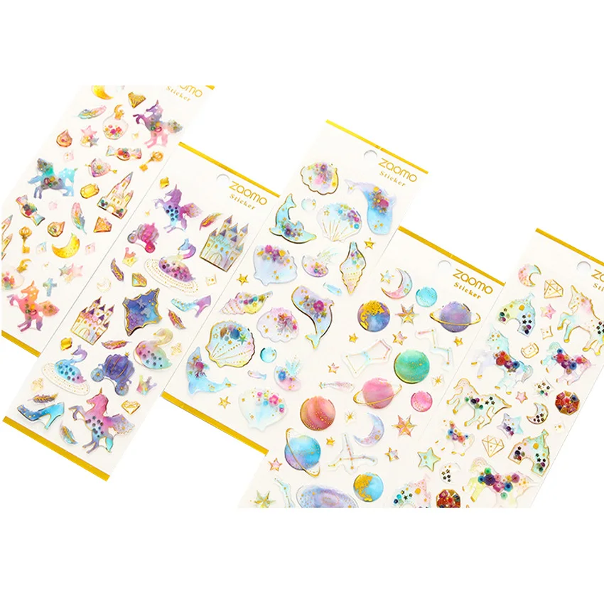 

1pcs/pack Epoxy Beautiful Dream Crystal Stickers Style Selections Decorative Stickers Adhesive Six Selections