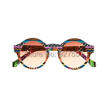 

Tribal print frame diffraction prism rave glasses