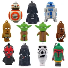 Новая флеш-карта памяти с героями мультфильмов, 32 ГБ, флеш-накопитель 2,0, 4 ГБ, 8 ГБ, 16 ГБ, 128 ГБ, флешка Звездные войны, 64 ГБ, usb флешка