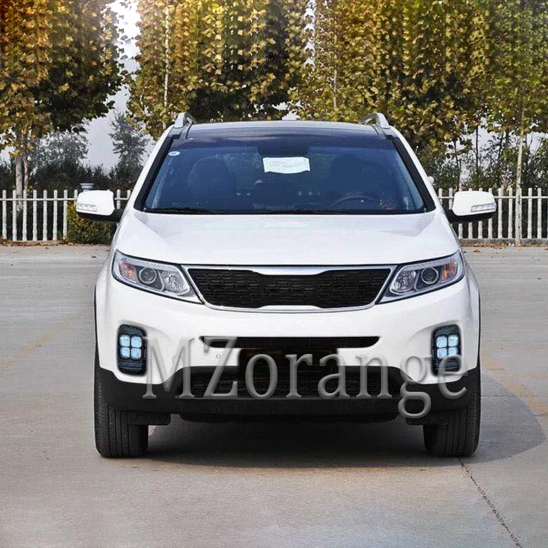 Дневной светильник, дневные ходовые огни для Kia Sorento 2012 2013 12 В ABS светодиодный DRL Противотуманные фары, крышка, светильник для вождения s Аксессуары